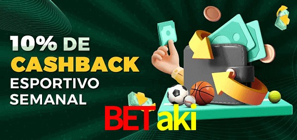 10% de bônus de cashback na betaki